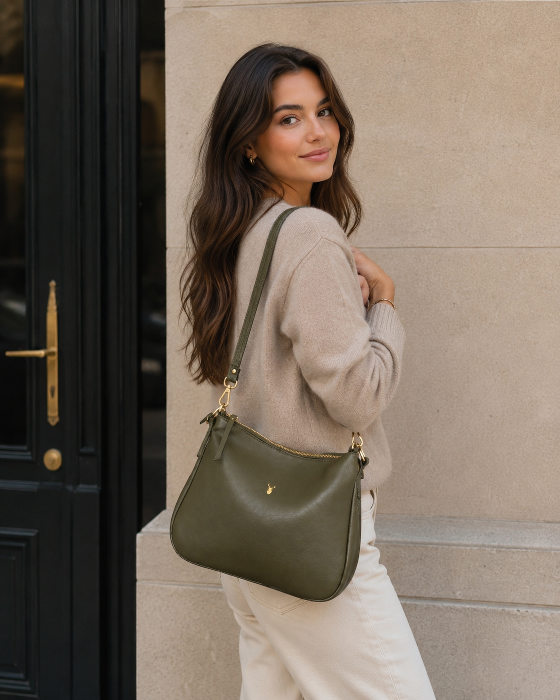 Bolso CUBE Piel Verde MILITARY
