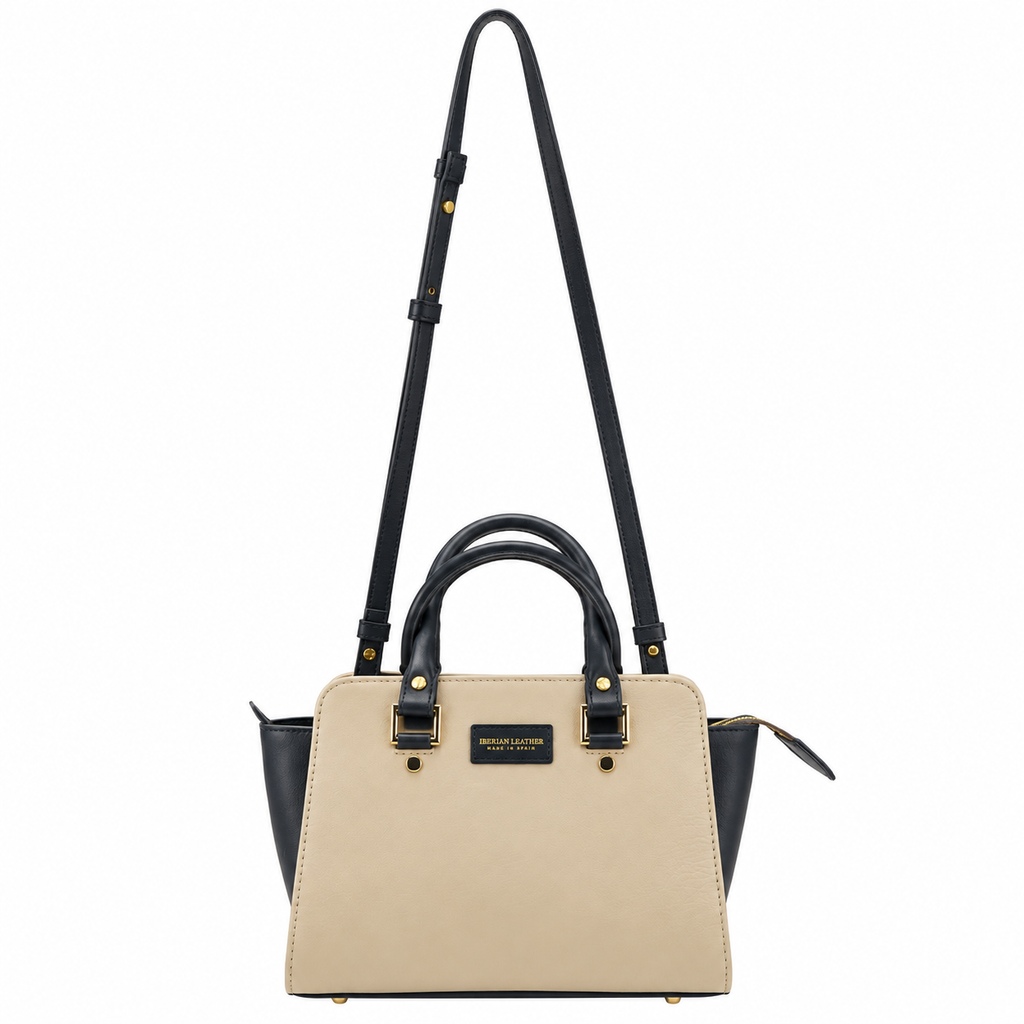 Bolso Classic Mini Piel Beige/Negro