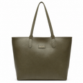 Bolso SHOPPER Piel Verde MILITARY
