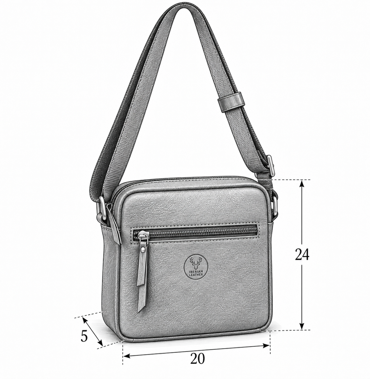 LEATHER FLAP CROSSBODY BAG