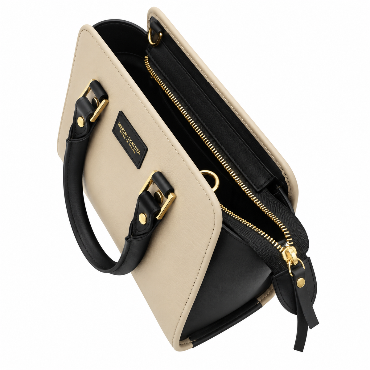 Bolso Classic Mini Piel Beige/Negro