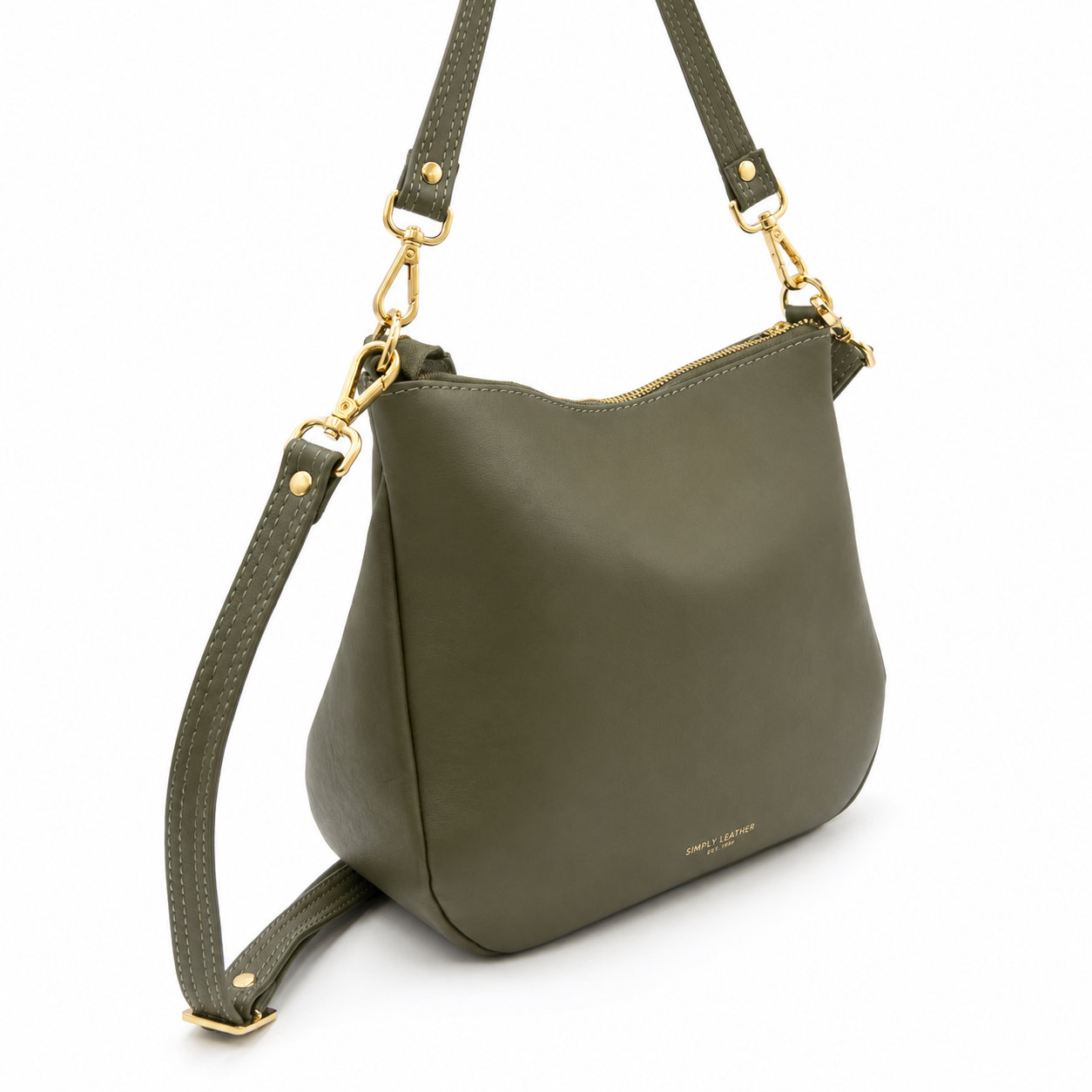 Bolso CUBE Piel Verde MILITARY
