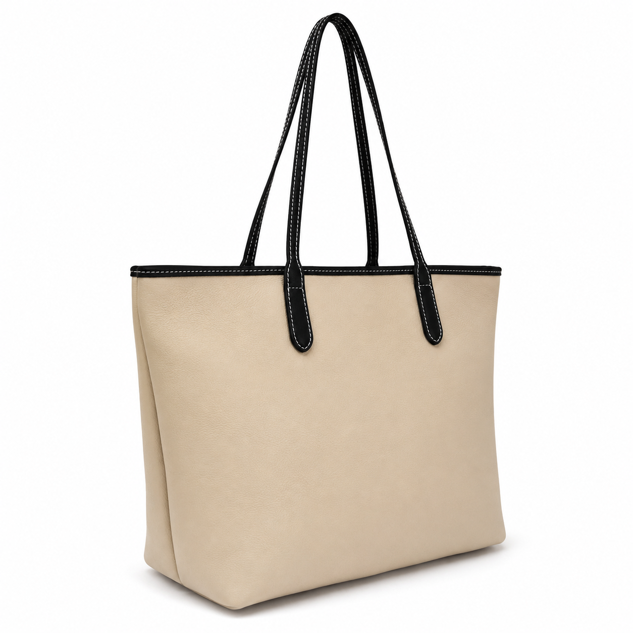 Bolso SHOPPER Piel Black/Cream