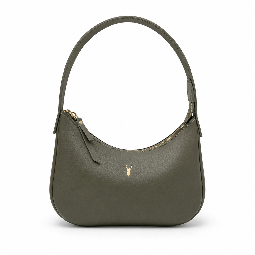BOLSO MOON PIEL VERDE MILITARY
