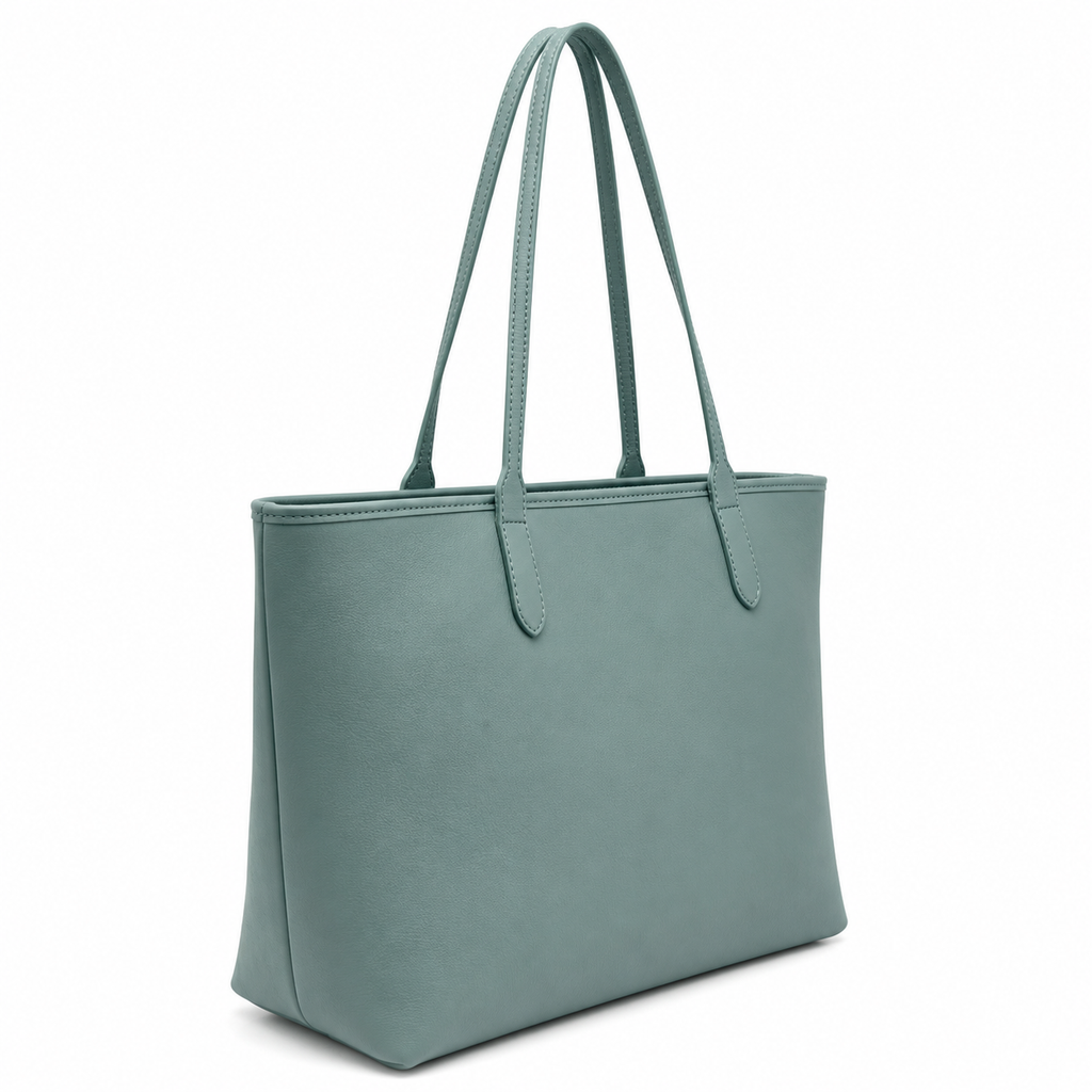 Bolso SHOPPER Piel Verde Soft