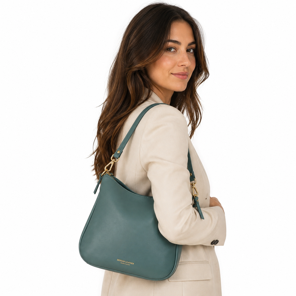 Bolso CUBE Piel Verde Soft
