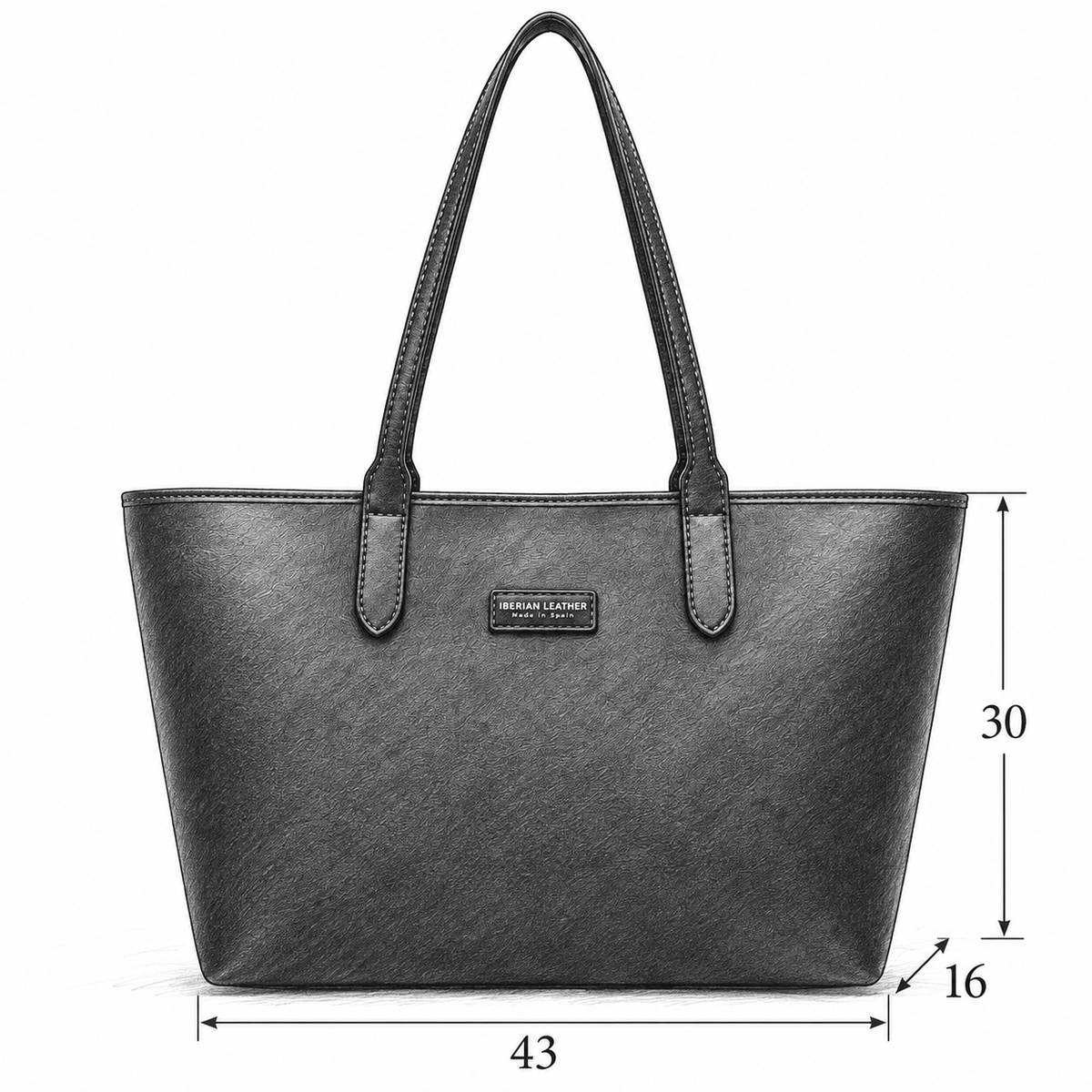 Bolso SHOPPER Piel Negro