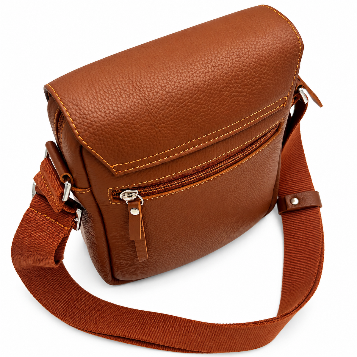 LEATHER FLAP CROSSBODY BAG