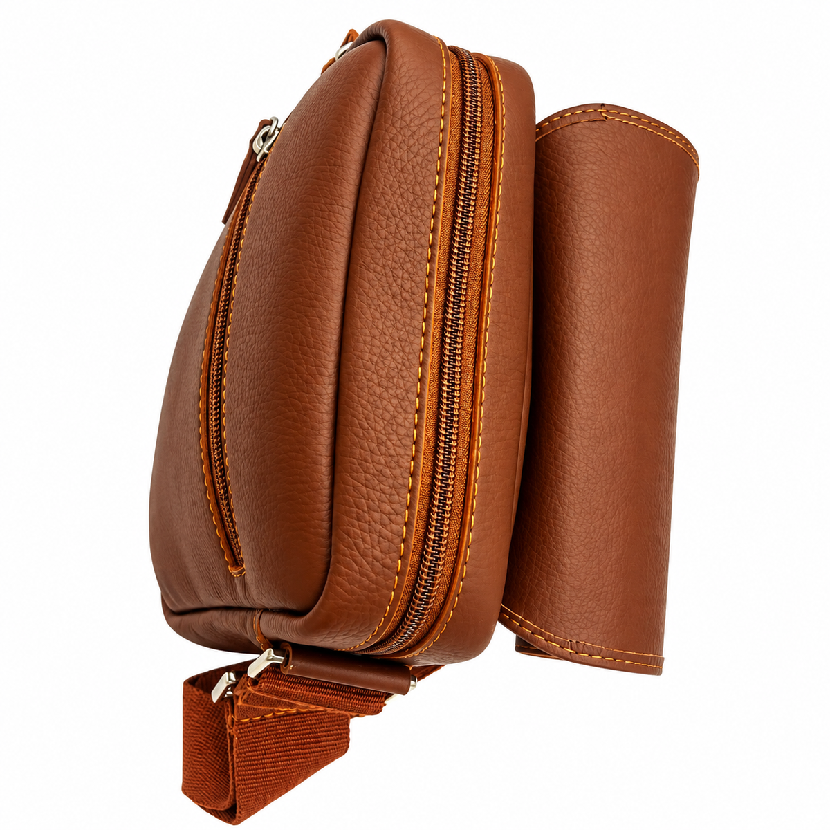 LEATHER FLAP CROSSBODY BAG
