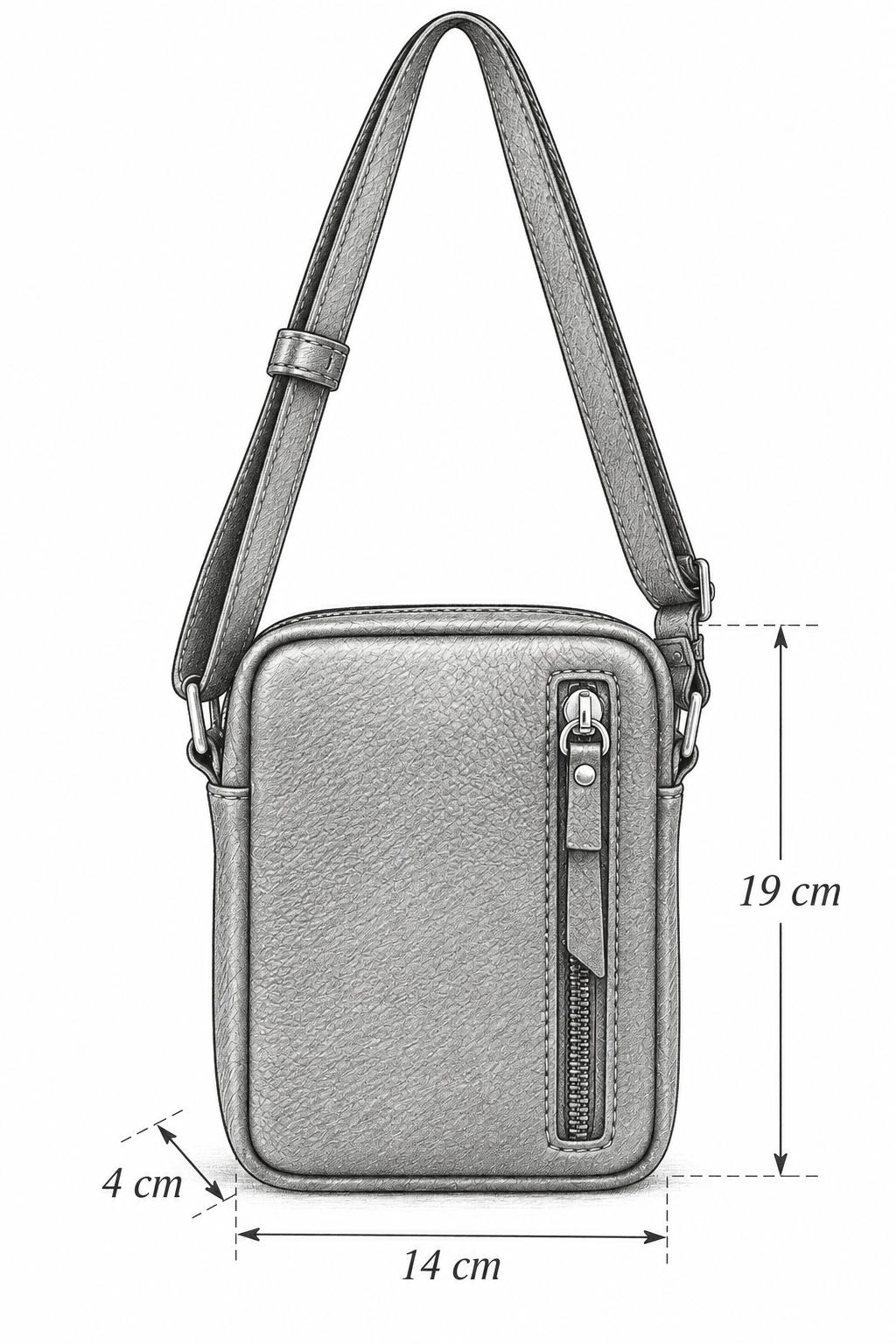 SMALL BLACK LEATHER CROSSBODY BAG