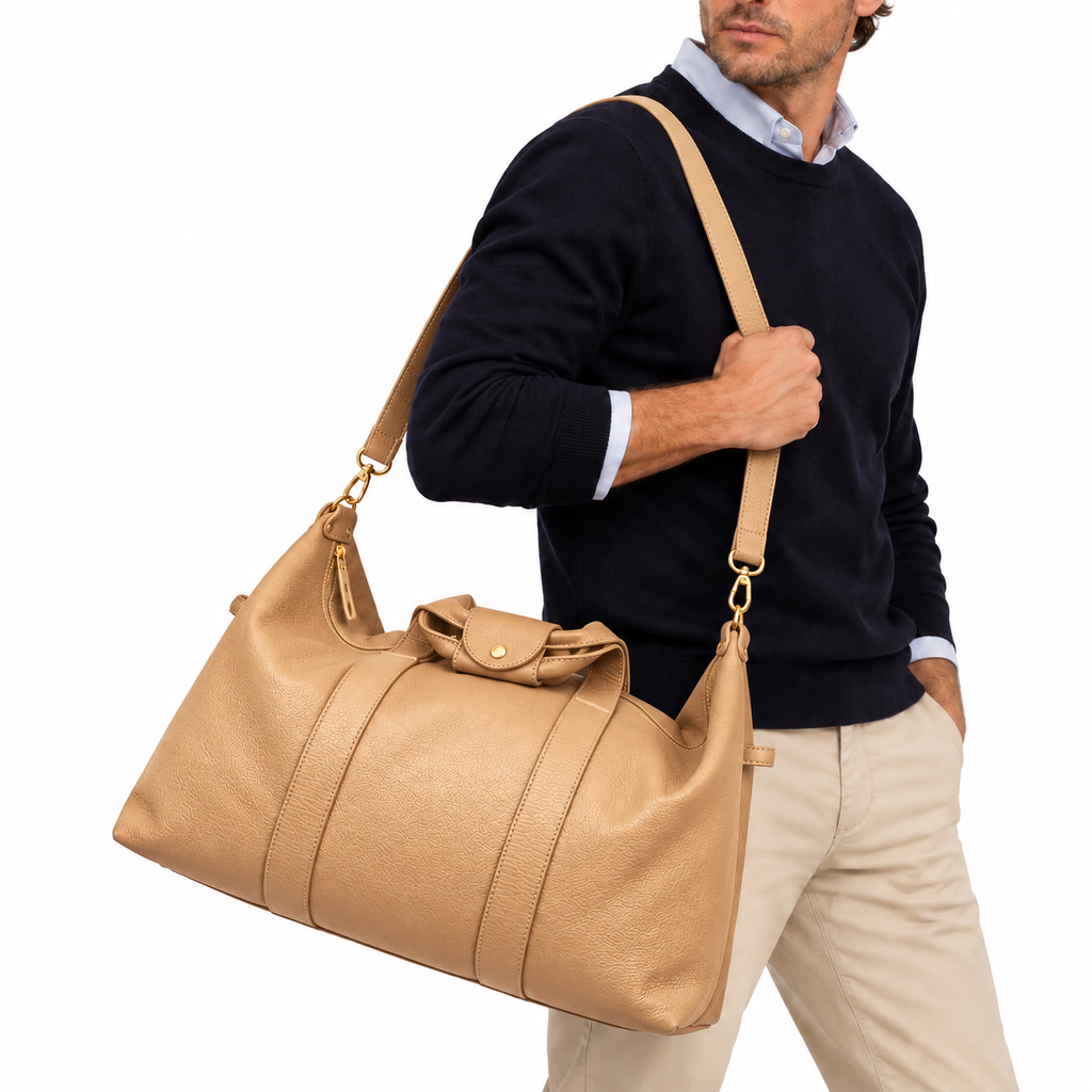 Bolso de Viaje Weekend Piel Natural
