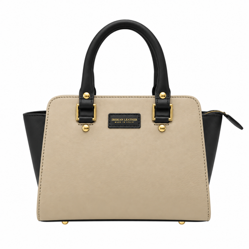 Bolso Classic Mini Piel Beige/Negro