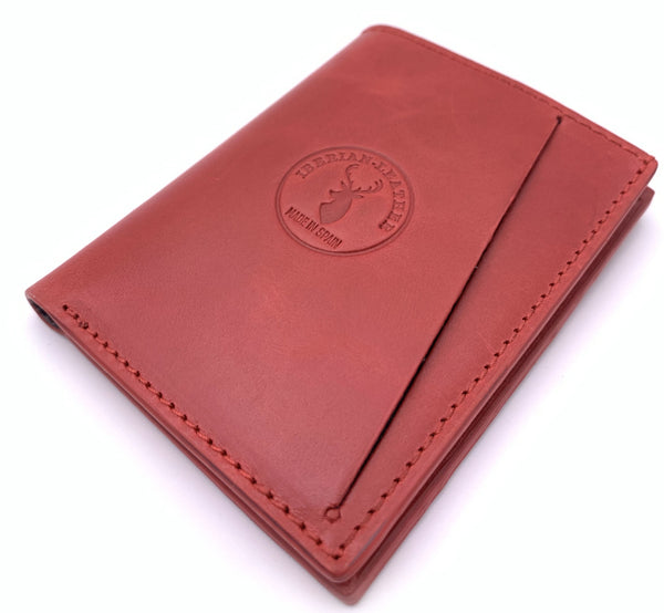Cartera de piel Slim Leather Wallet Rojo