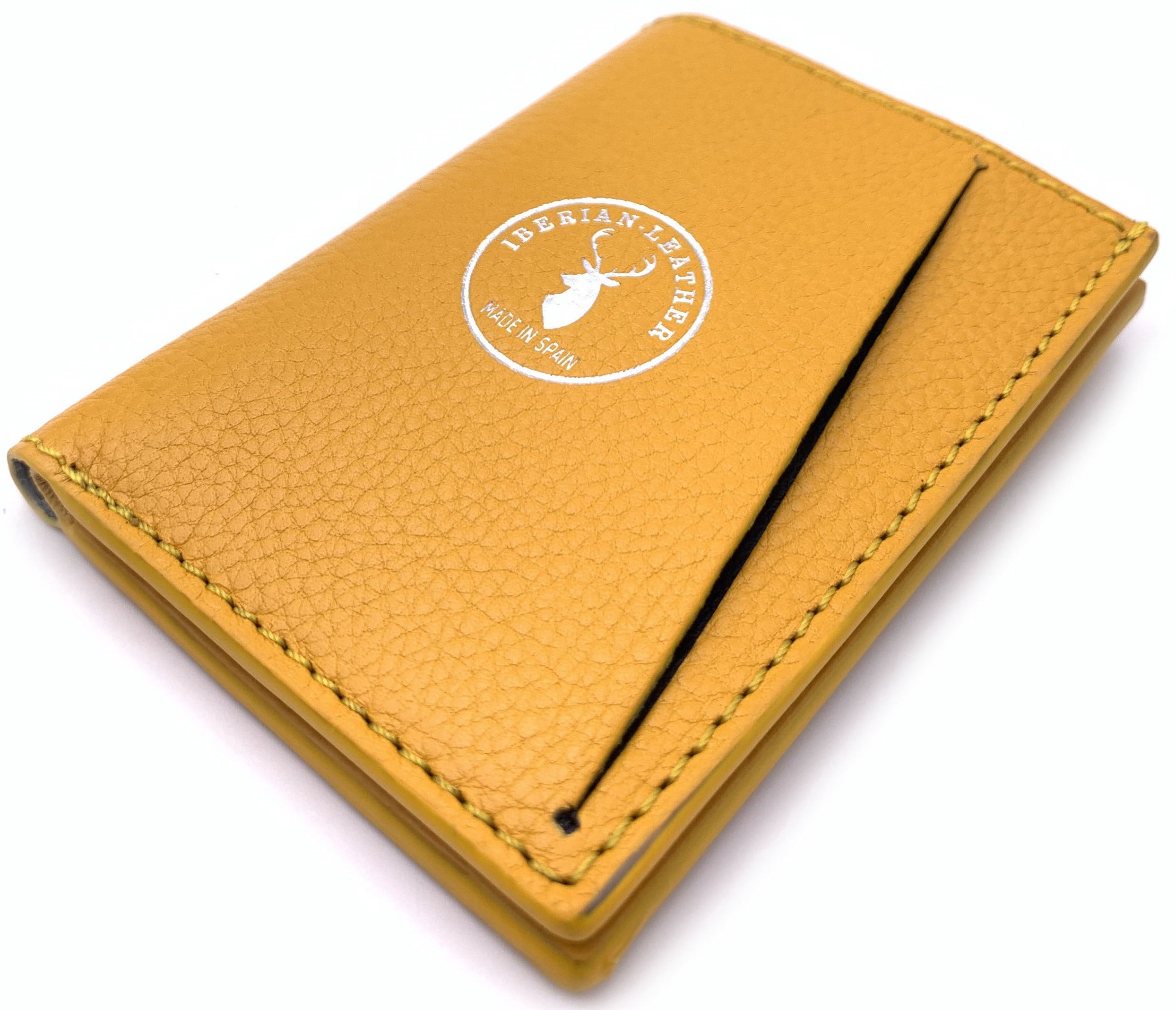 Cartera de piel Slim Leather Wallet Mostaza