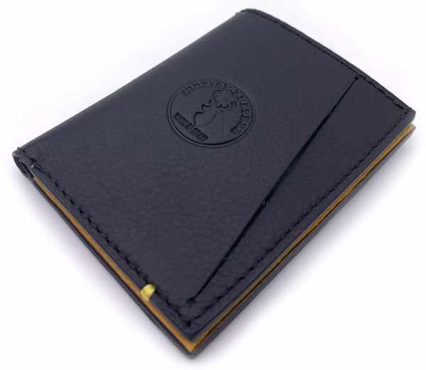 Cartera de piel  Slim Leather Wallet Bicolor amarillo
