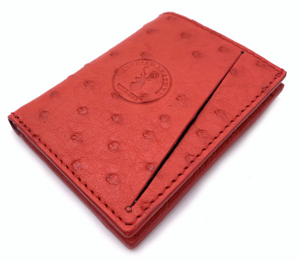 Cartera de piel  Slim Leather Wallet roja