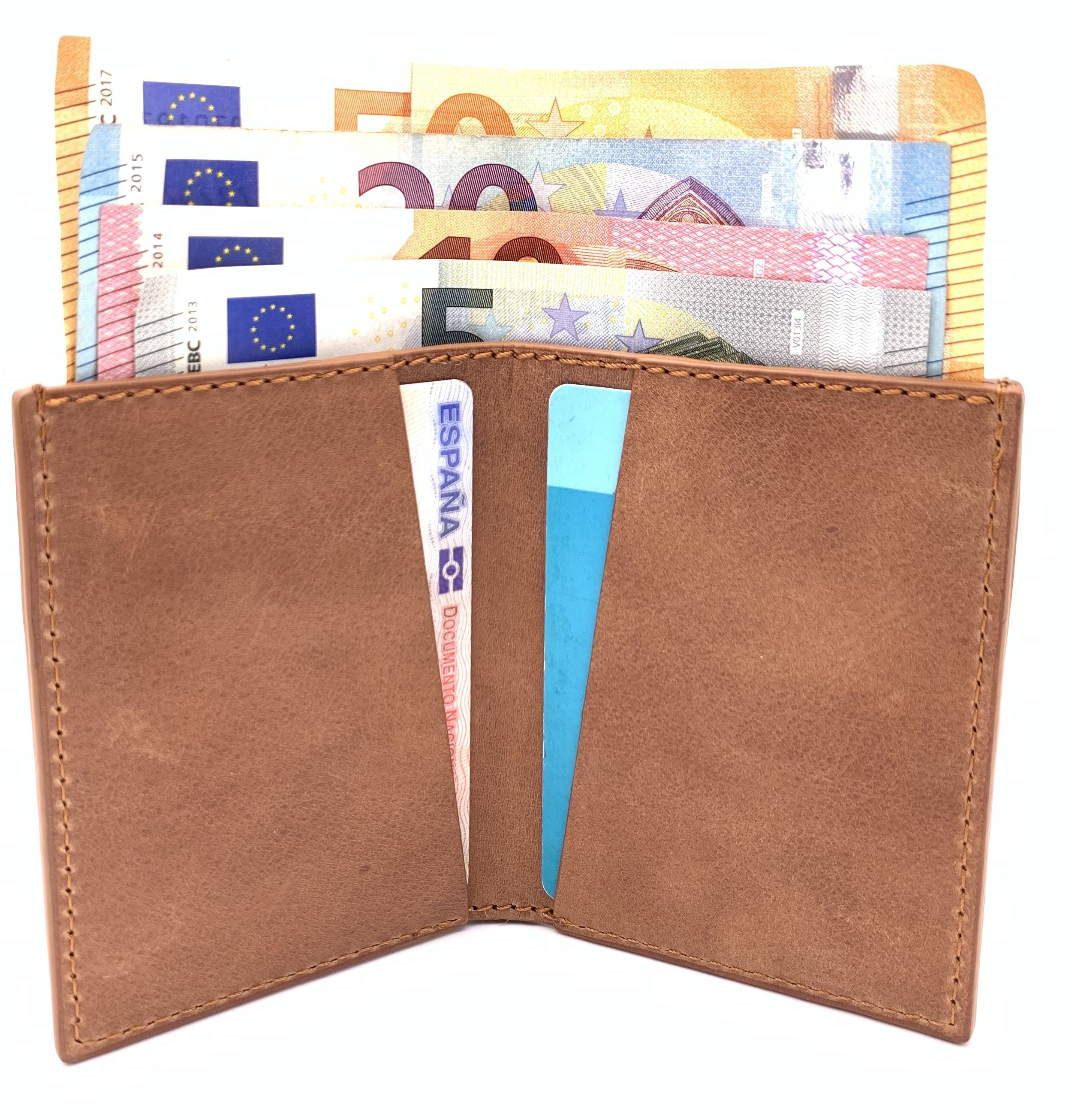 Cartera de piel  Slim Leather Wallet Cuero