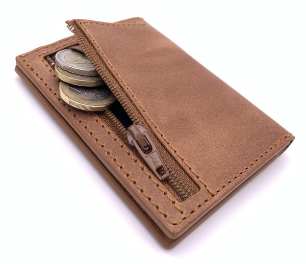 Cartera de piel  Slim Leather Wallet Cuero