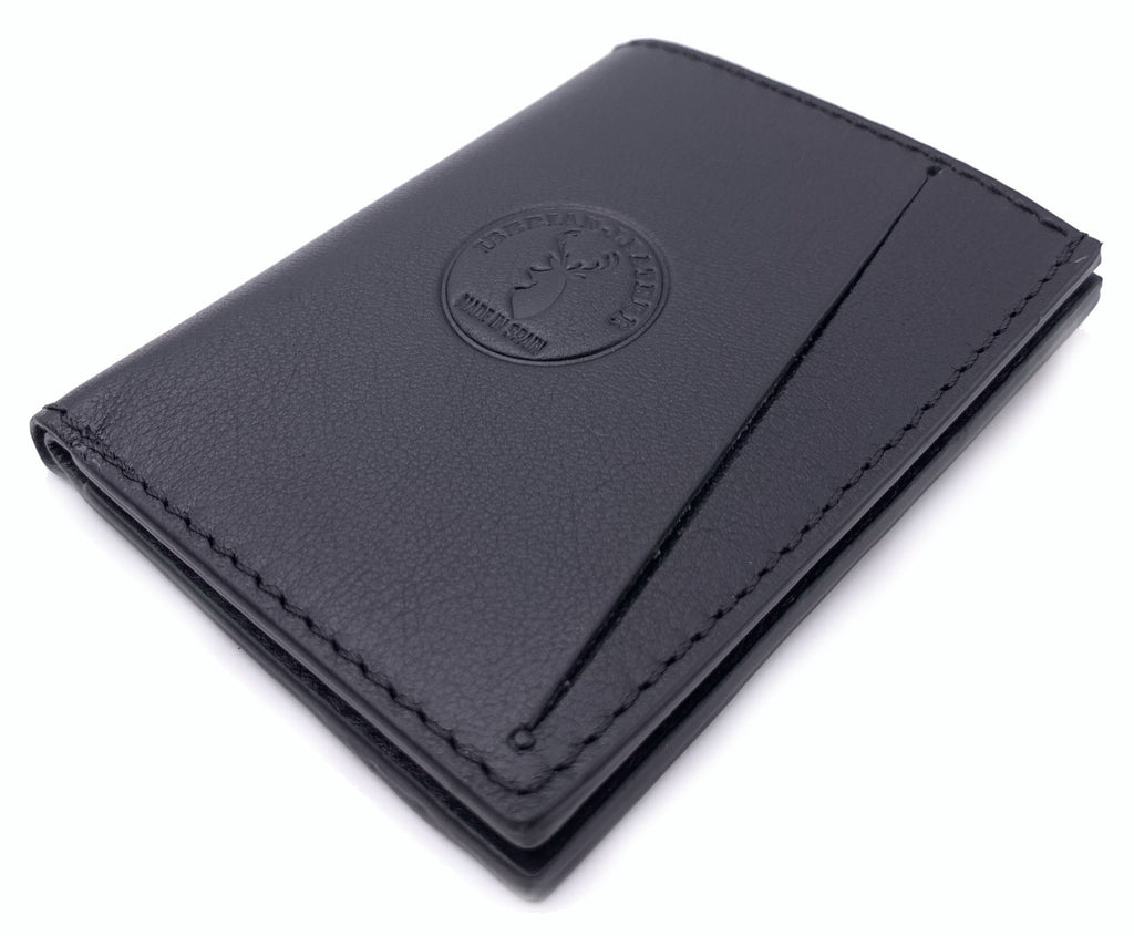 Cartera de piel Slim Leather Wallet Negro