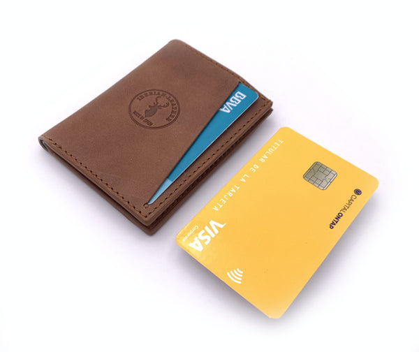 Cartera de piel  Slim Leather Wallet Cuero