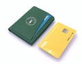 Cartera de piel  Slim Leather Wallet verde