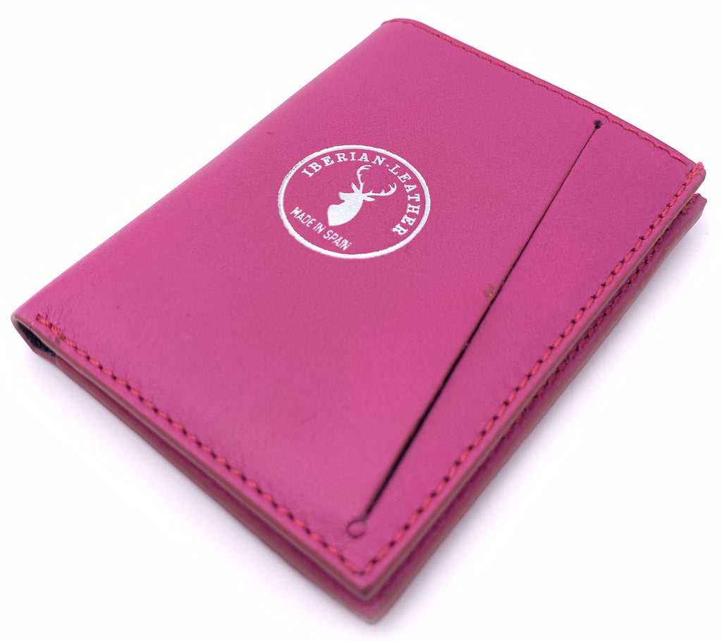 Cartera de piel Slim Leather Wallet Rosa