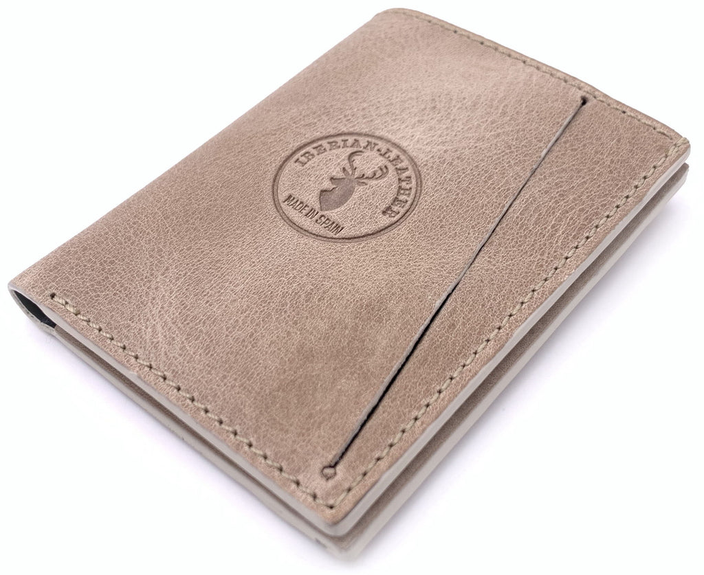 Cartera de piel Slim Leather Wallet Cuero Natural