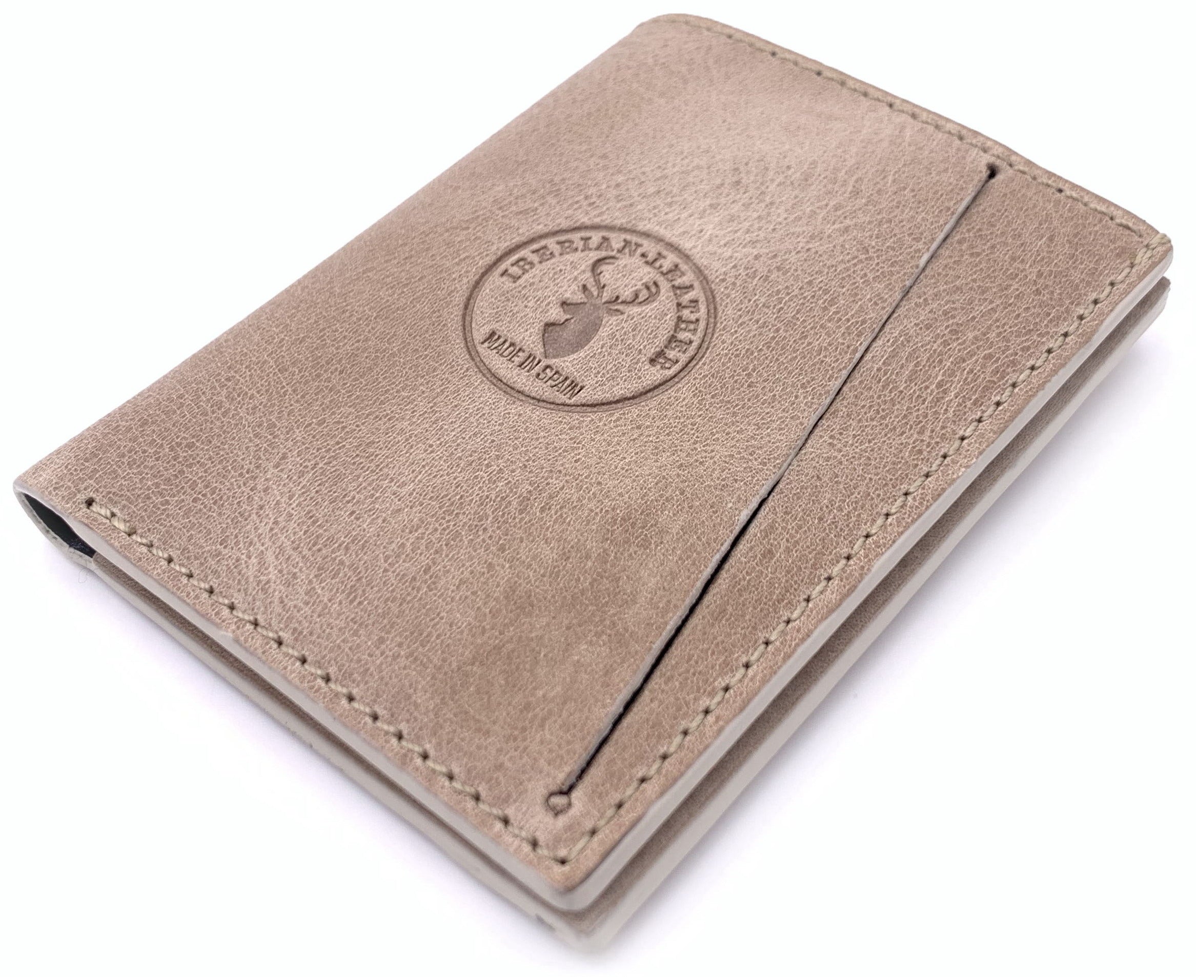 Cartera de piel Slim Leather Wallet Cuero Natural