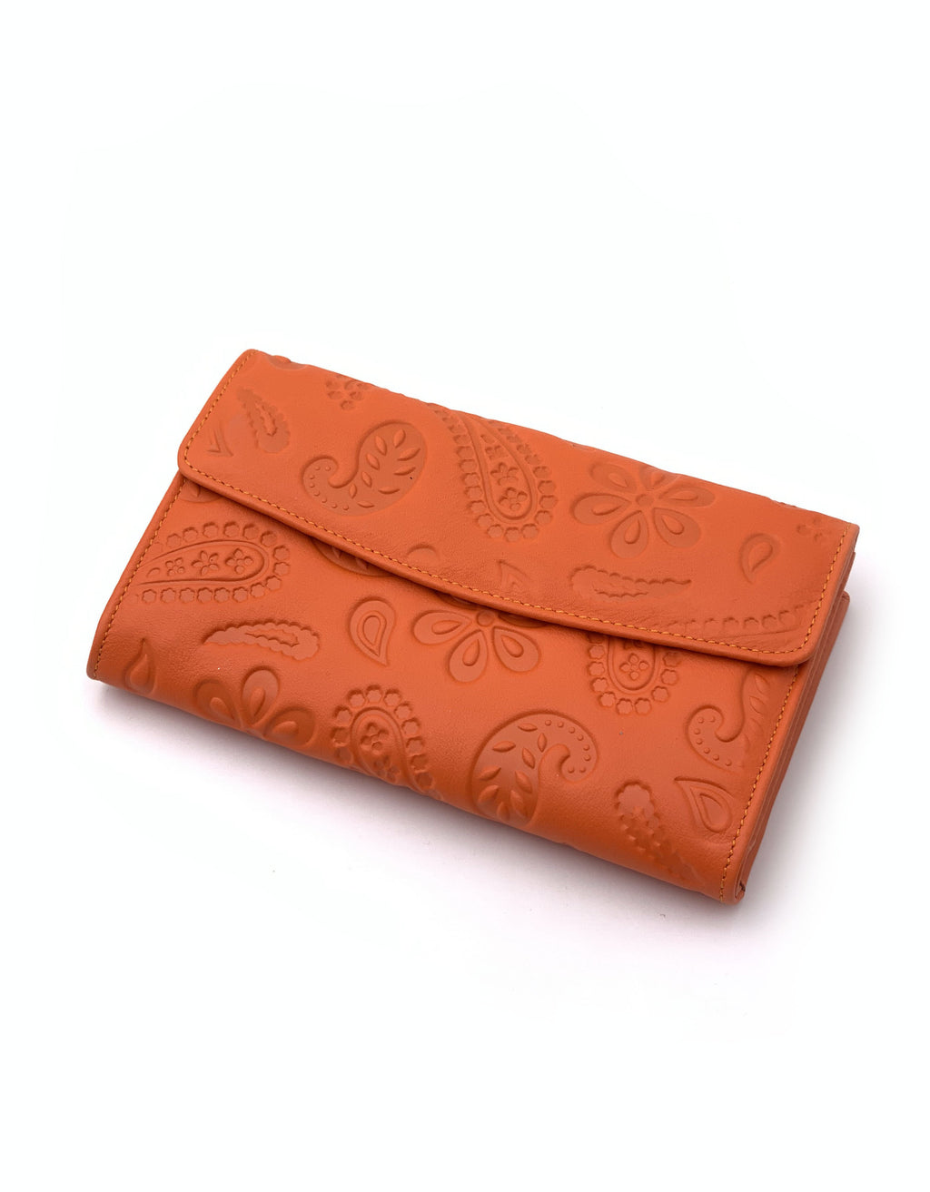 Billetero Piel para mujer naranja