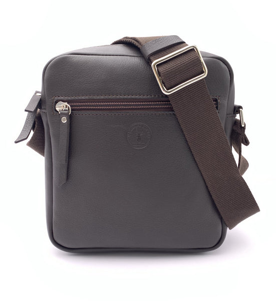 BOLSO BANDOLERA PIEL  MARRON