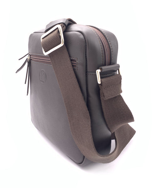 BOLSO BANDOLERA PIEL  MARRON