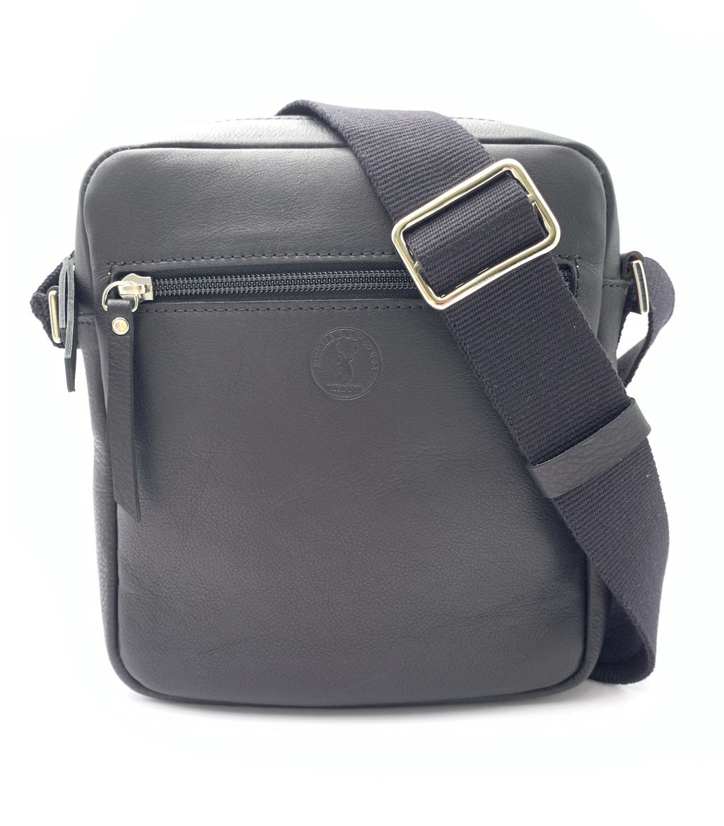 BOLSO BANDOLERA PIEL NEGRO