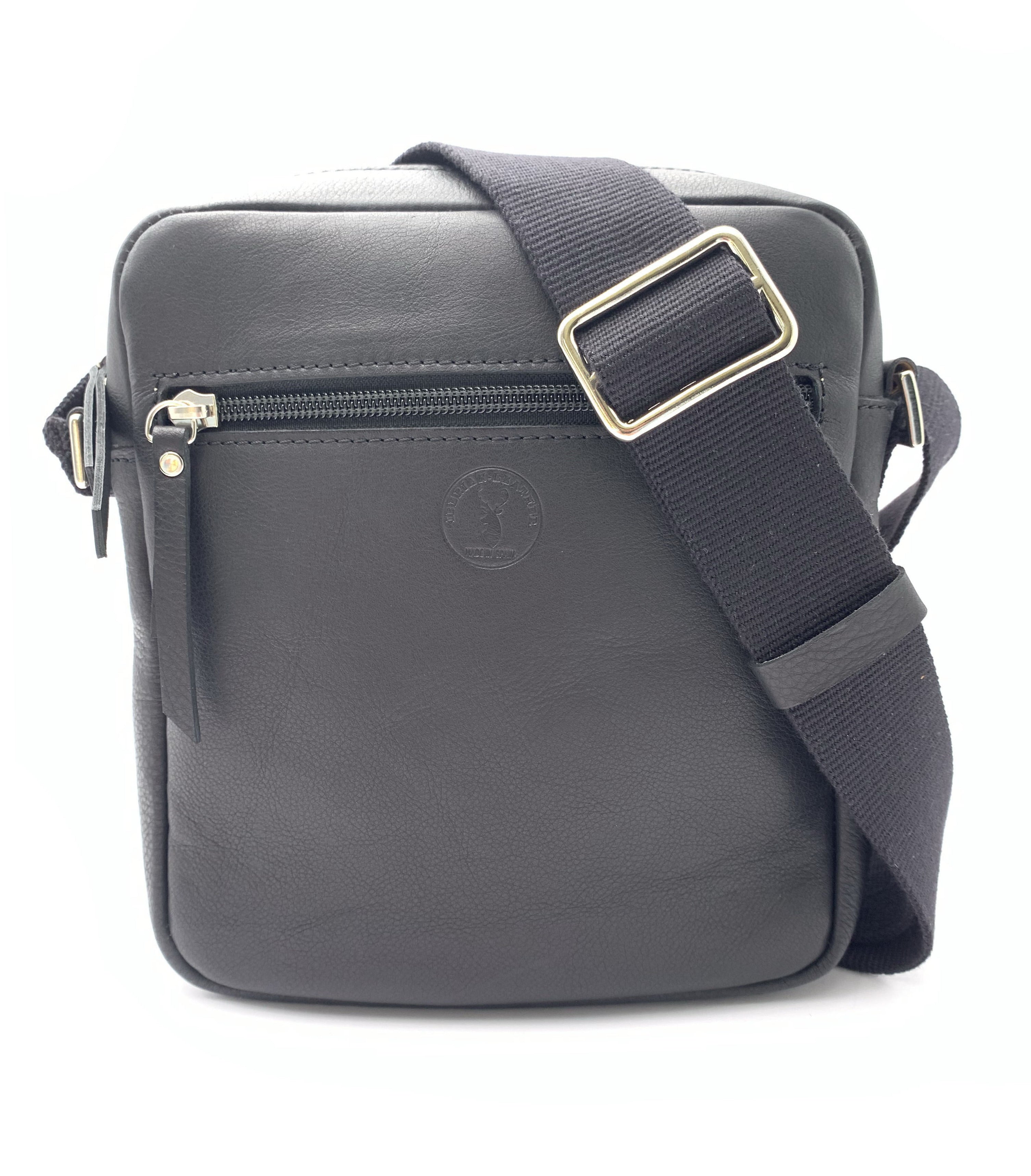 BOLSO BANDOLERA PIEL NEGRO