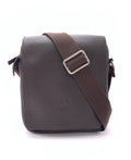 BOLSO BANDOLERA SOLAPA PIEL MARRON