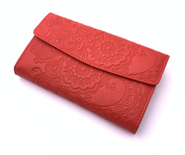 Billetero Piel  Rojo